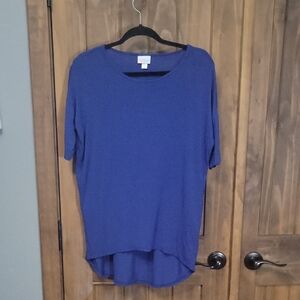 LuLaRoe Women's Royal Blue Short Sleeve Top